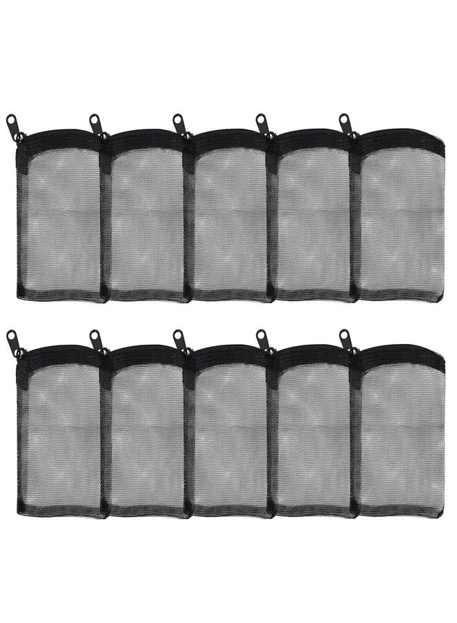 AQUANEAT 10pcs Aquarium Filter Media Bags, Fish Tank Coarse Mesh Bags with Plastic Zipper for Activated Carbon (3" x 4") - Image 1